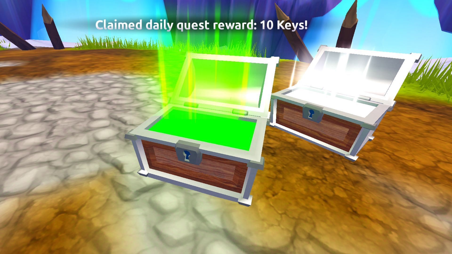 Complete dungeons to get chests (Image via Roblox)